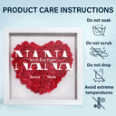 Mom Grandma We Love You - Gift For Mother, Grandmother - Personalized Flower Shadow Box