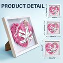 Mom Grandma Kids Hand In Hand - Gift For Mother, Grandmother - Personalized Flower Shadow Box