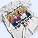 Grandpa Grandma & Grandkids Besties Since - Gift For Grandparents, Gift For Parents - Personalized T Shirt