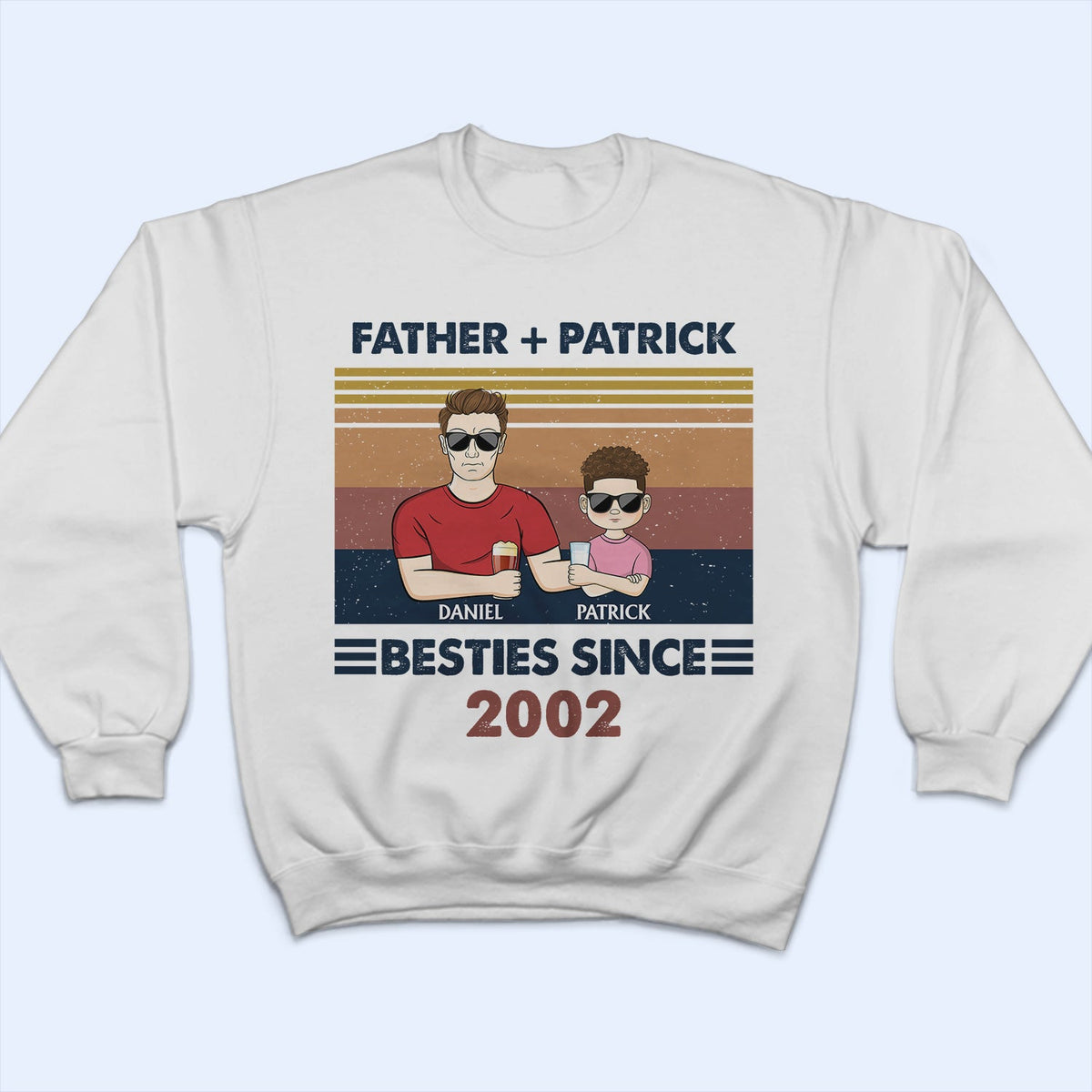 Grandpa Grandma & Grandkids Besties Since - Gift For Grandparents, Gift For Parents - Personalized T Shirt