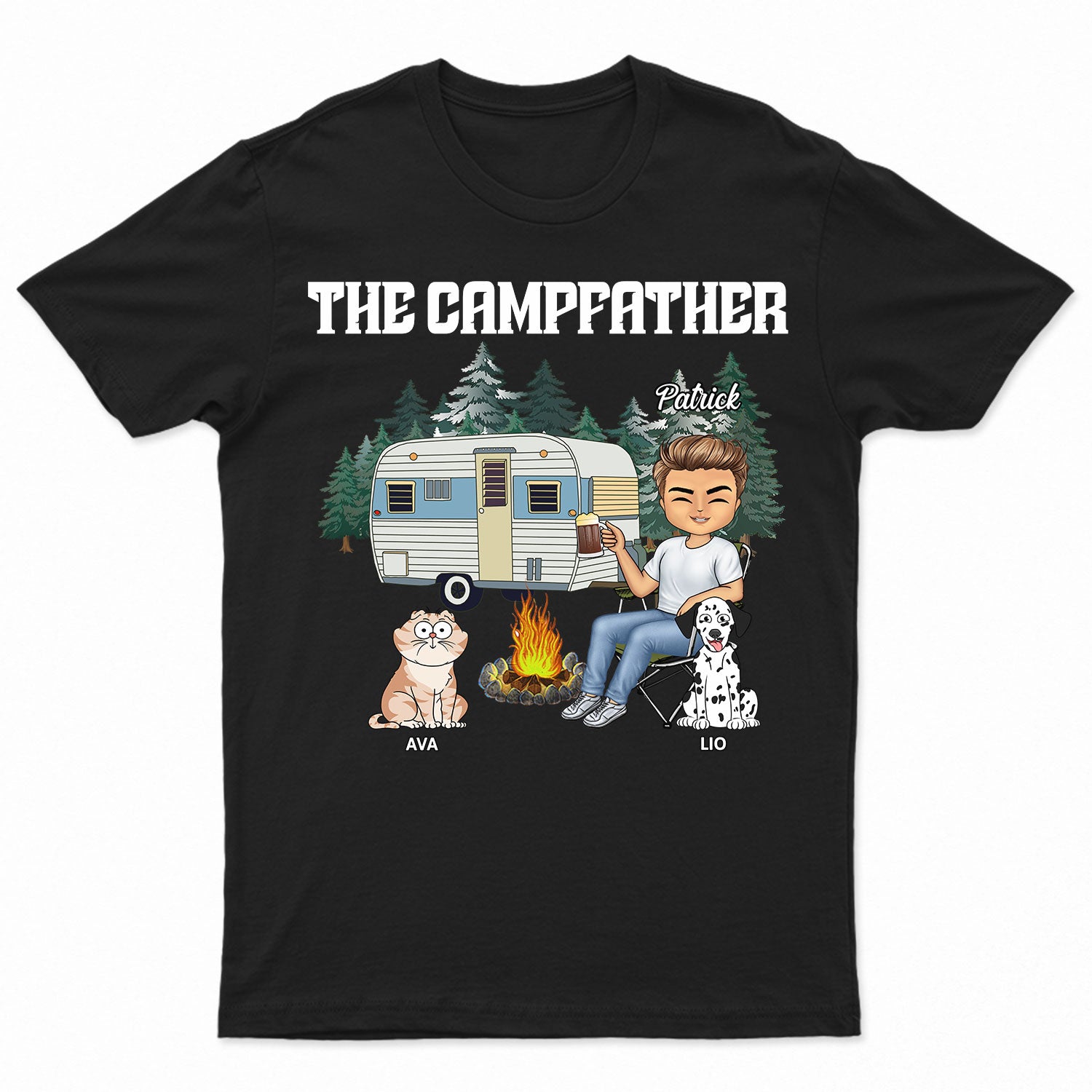 The Campfather Pet Lovers - Personalized T Shirt