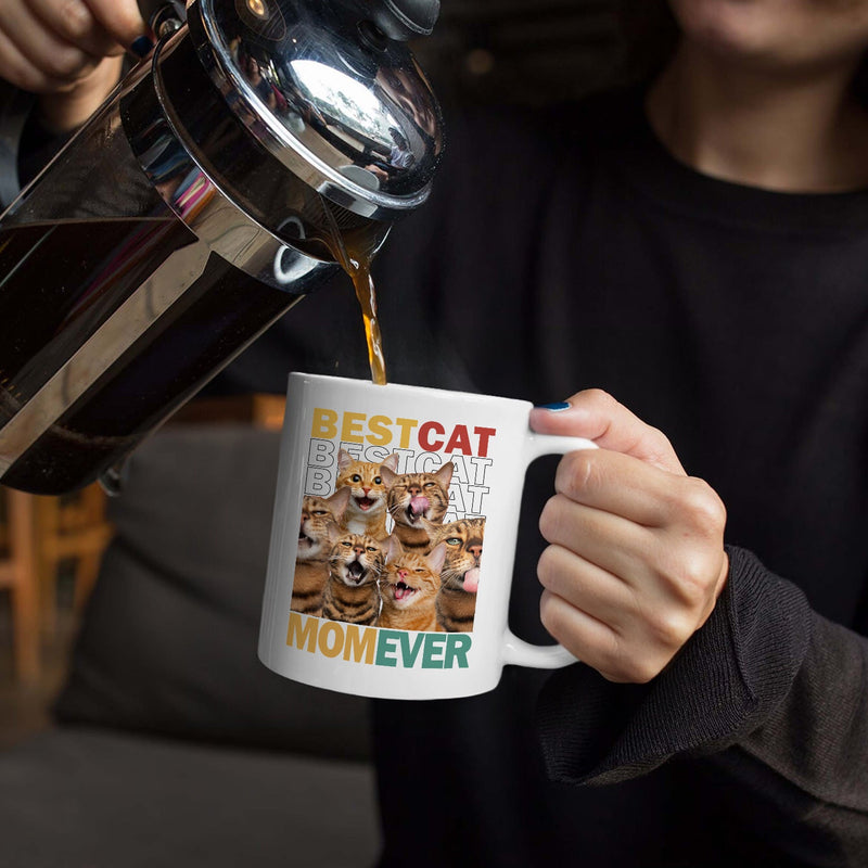 Custom Photo Best Dog Cat Dad Mom Ever - Personalized Mug