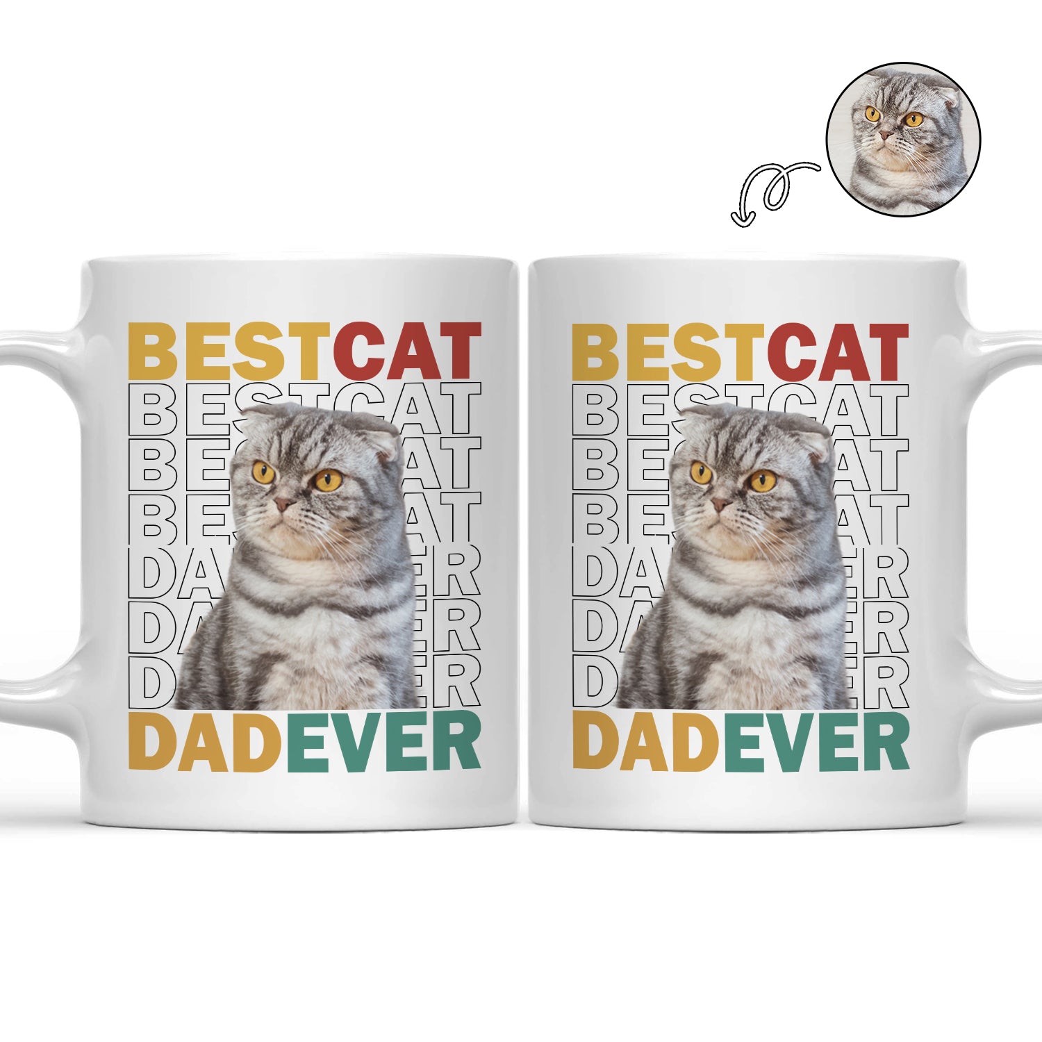Custom Photo Best Dog Cat Dad Mom Ever - Personalized Mug