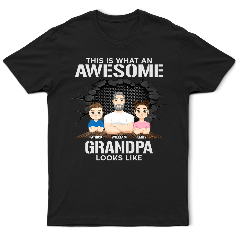 What A Cool Grandpa Looks Like - Personalized T Shirt