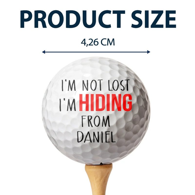 Custom Photo I'm Not Lost - Personalized Golf Ball