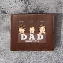 Papa Daddy Since - Personalized Leather Wallet