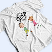 T-shirt personnalisé avec photo « Le meilleur papa de tous les temps » pour enfants dansants