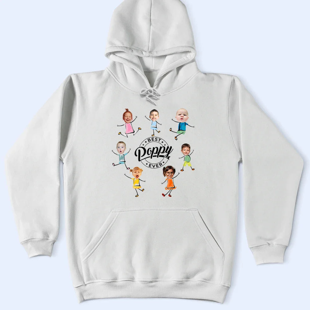 Custom Photo Best Daddy Ever Dancing Kids - Personalized T Shirt