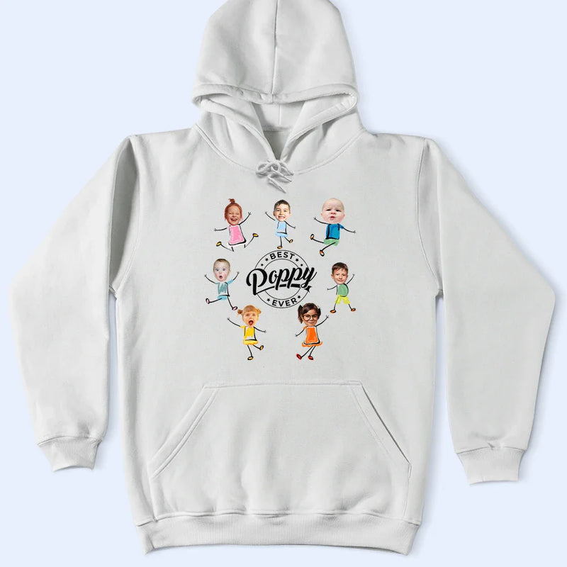 Custom Photo Best Daddy Ever Dancing Kids - Personalized T Shirt