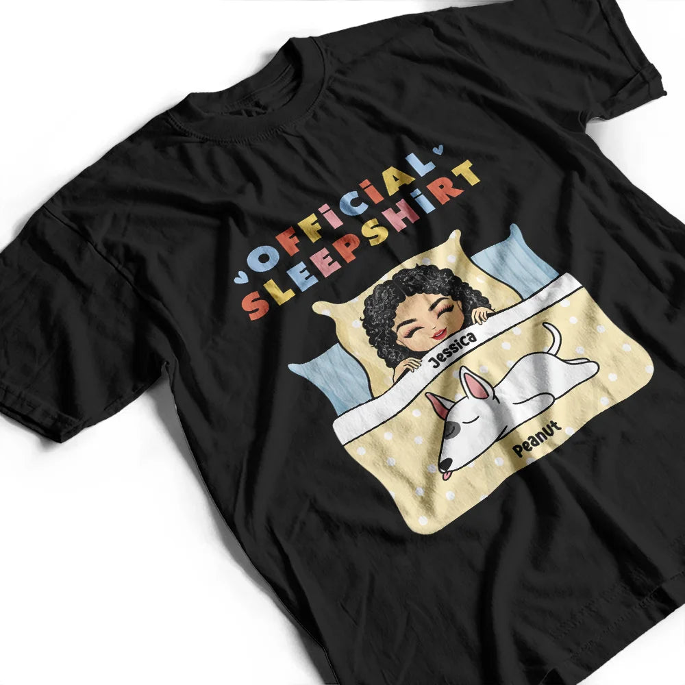 Official Sleepshirt Dog Mom Dog Dad - Personalized T Shirt