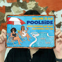 Poolside Good Music - Personalized Classic Metal Signs