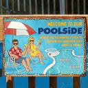 Poolside Good Music - Personalized Classic Metal Signs