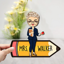 Teacher Pencil - Personalized 2-Layered Wooden Plaque With Stand