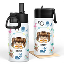 Cute Animal Alphabet - Personalized Kids Water Bottle