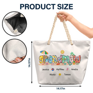 Maman Grand-mère Plage Ambiance Été - Sac de plage personnalisé 