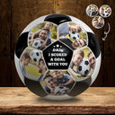 Photo personnalisée « J'ai marqué un but avec toi, papa » - Ballon de football personnalisé 
