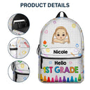 Hello School - Personalized Canvas Backpack