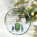You Were My Favorite Hello And Hardest Goodbye - Personalized Circle Glass Ornament
