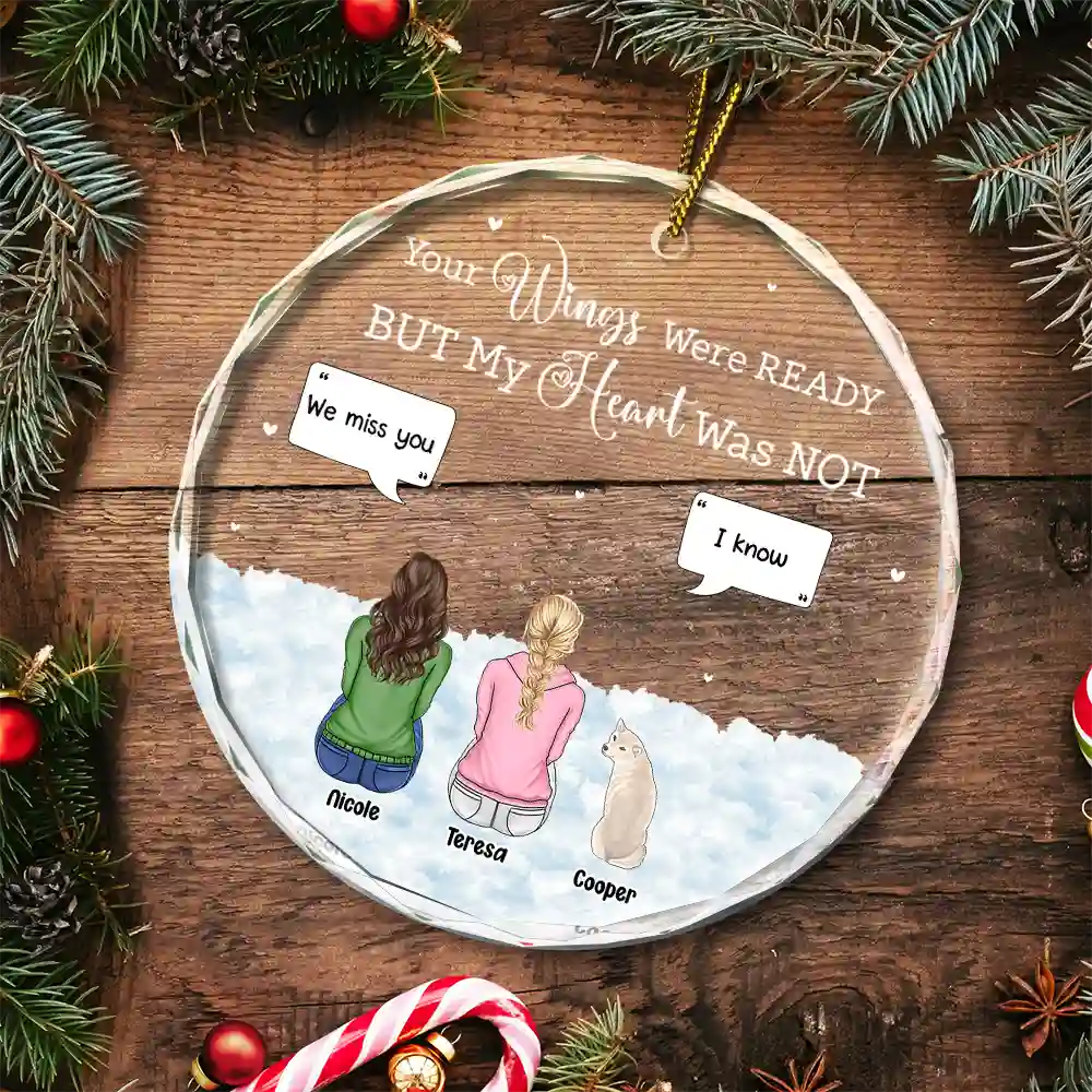 You Were My Favorite Hello And Hardest Goodbye - Personalized Circle Glass Ornament