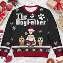 Christmas The Dogmother The Dogfather - Personalized Unisex Ugly Sweater