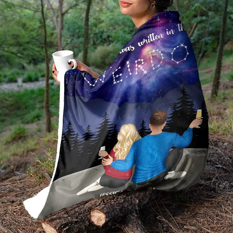 Our Love Was Written In The Star - Personalized Fleece Blanket, Sherpa Blanket