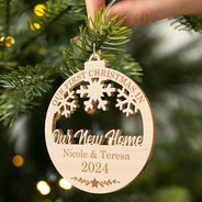 Our First Christmas - Personalized Wooden Cutout Ornament