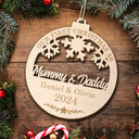 Our First Christmas - Personalized Wooden Cutout Ornament