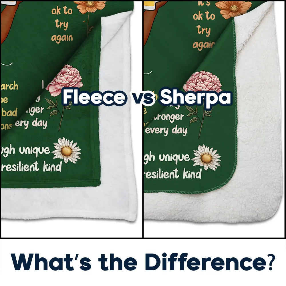 Affirmation Blanket - Personalized Fleece Blanket, Sherpa Blanket