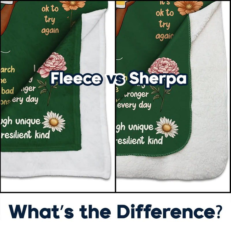 Affirmation Blanket - Personalized Fleece Blanket, Sherpa Blanket