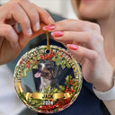 Custom Photo In My Forever Home - Personalized Circle Glass Ornament