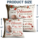 Custom Photo Memorial A Hug From Heaven - Personalized Pillow