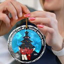 Two People Swiped Right - Personalized Circle Glass Ornament