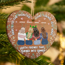Gift For Bestie - Christmas Friends That Turned Into Family - Personalized Custom Shaped Wooden Ornament