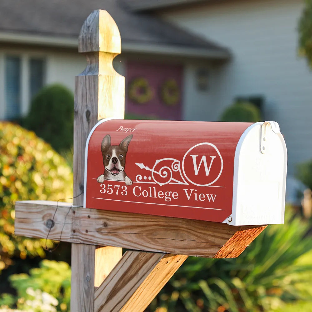 Pet Lovers, Dog Lovers, Cat Lovers - Family Name House Address Dogs Cats - Personalized Mailbox Cover