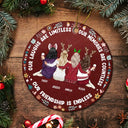 Gift For Bestie - Our Laughs Are Limitless Our Memories Are Countless - Personalized Circle Ceramic Ornament