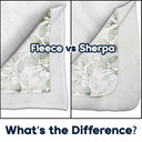 Gift For Grandma, Gift For Mother - Birth Flower Garden Love Grows Here - Personalized Fleece Blanket, Sherpa Blanket