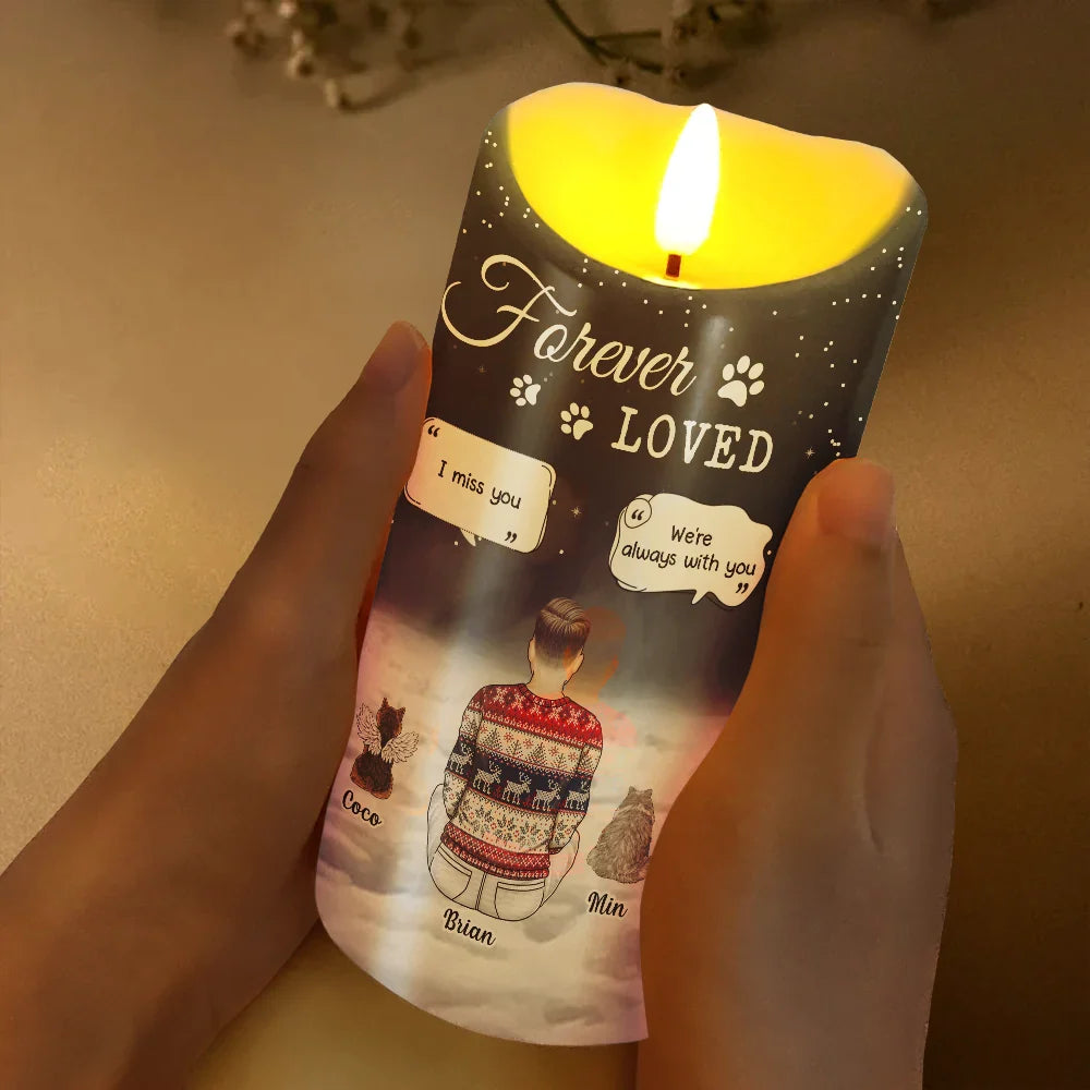 Pet Lovers - Memorial I Miss You Dog Cat - Personalized Flameless LED Candle