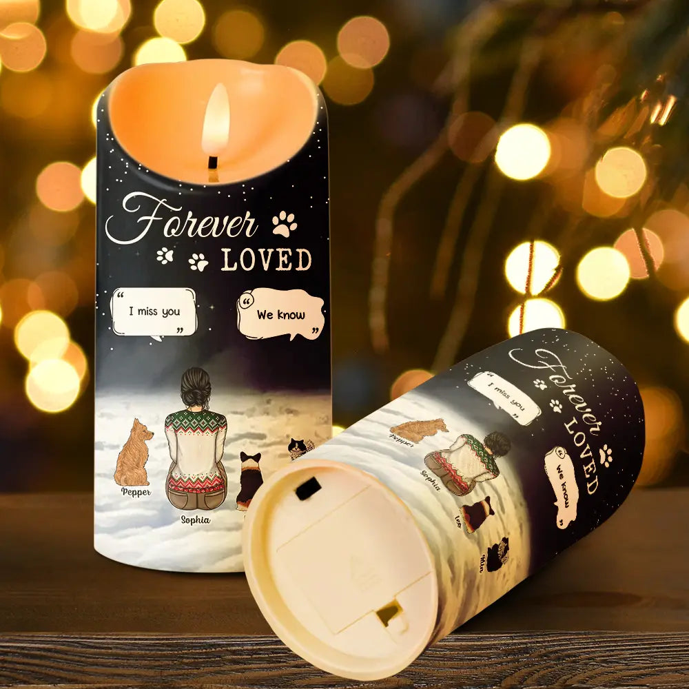 Pet Lovers - Memorial I Miss You Dog Cat - Personalized Flameless LED Candle
