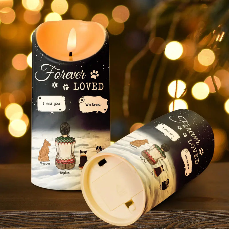 Pet Lovers - Memorial I Miss You Dog Cat - Personalized Flameless LED Candle