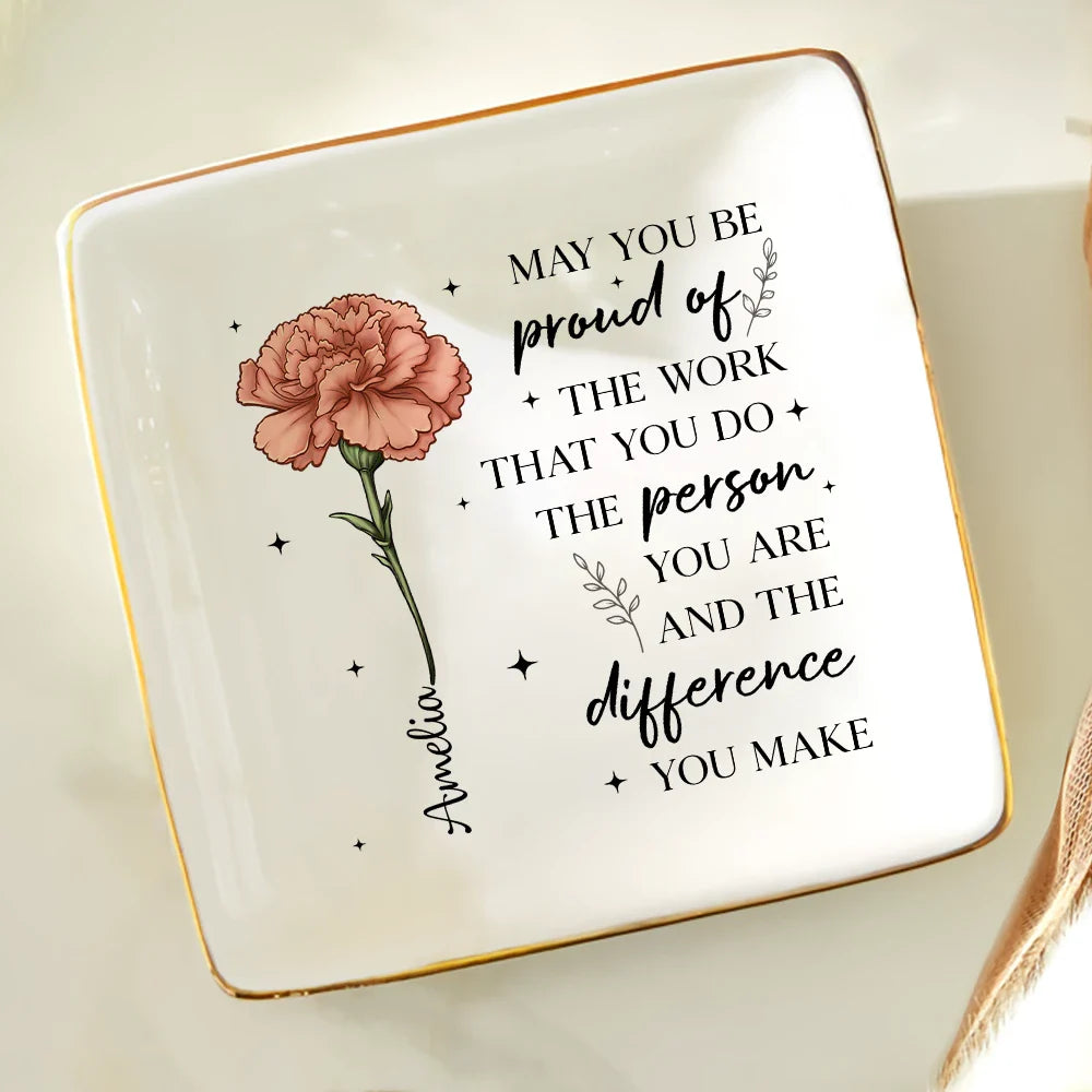 Never Forget The Difference You Make - Personalized Ring Dish