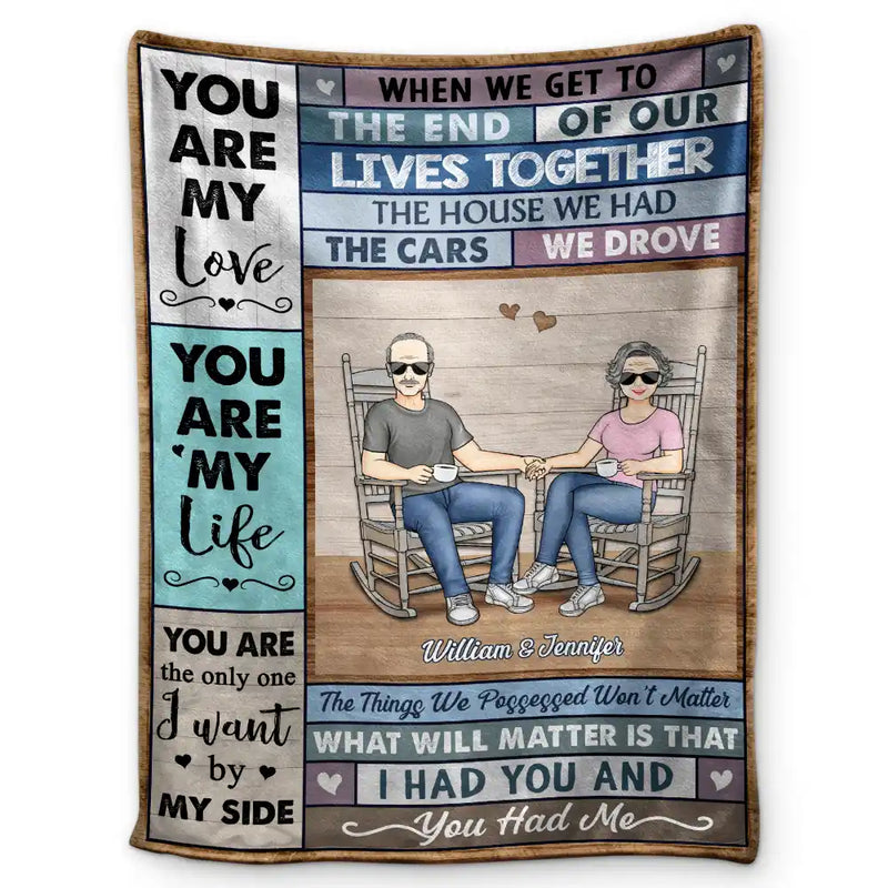 Gift For Couples, Gift For Husband, Gift For Wife, Gift For Boyfriend, Gift For Girlfriend - I Had You And You Had Me Old Couple - Personalized Fleece Blanket, Sherpa Blanket