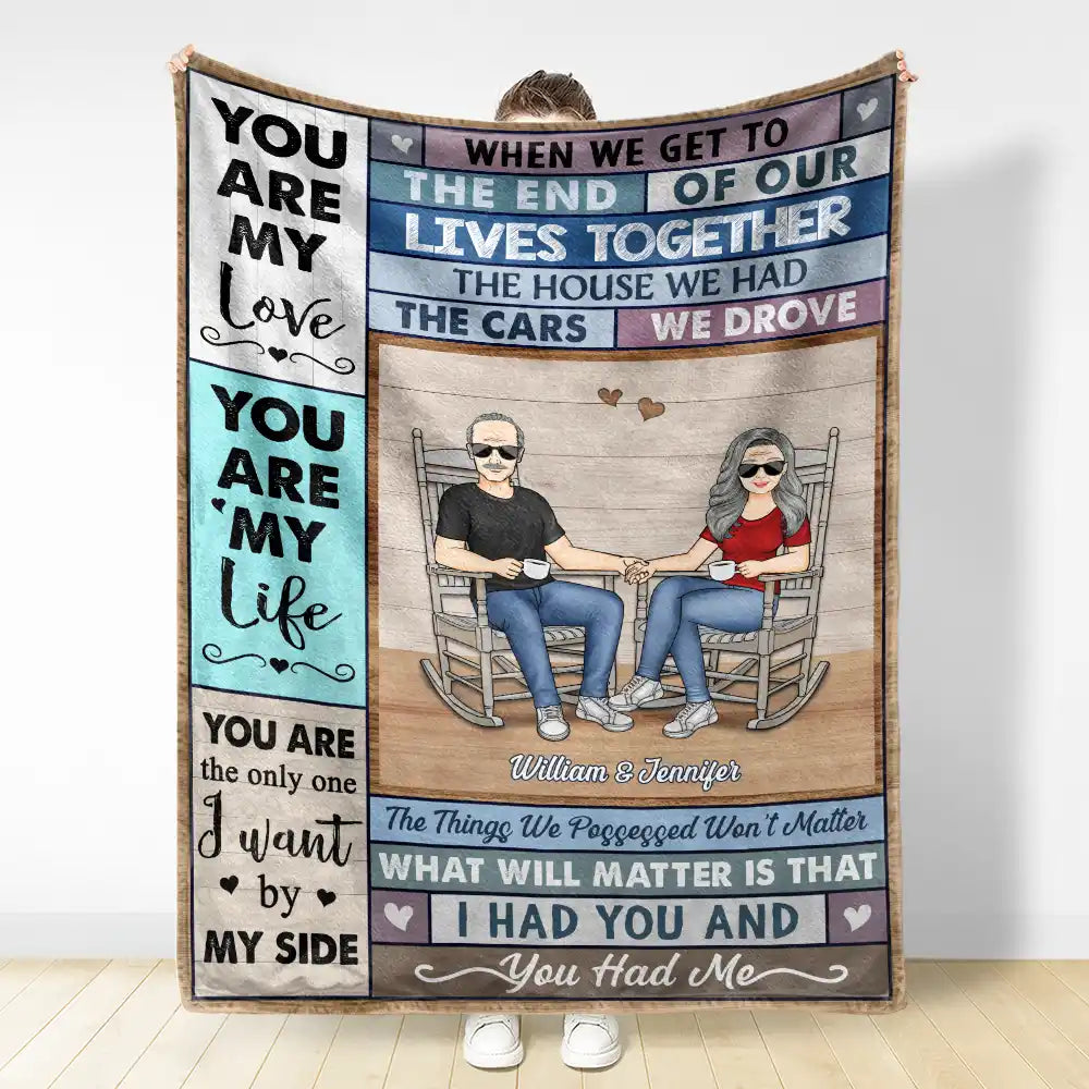 Gift For Couples, Gift For Husband, Gift For Wife, Gift For Boyfriend, Gift For Girlfriend - I Had You And You Had Me Old Couple - Personalized Fleece Blanket, Sherpa Blanket