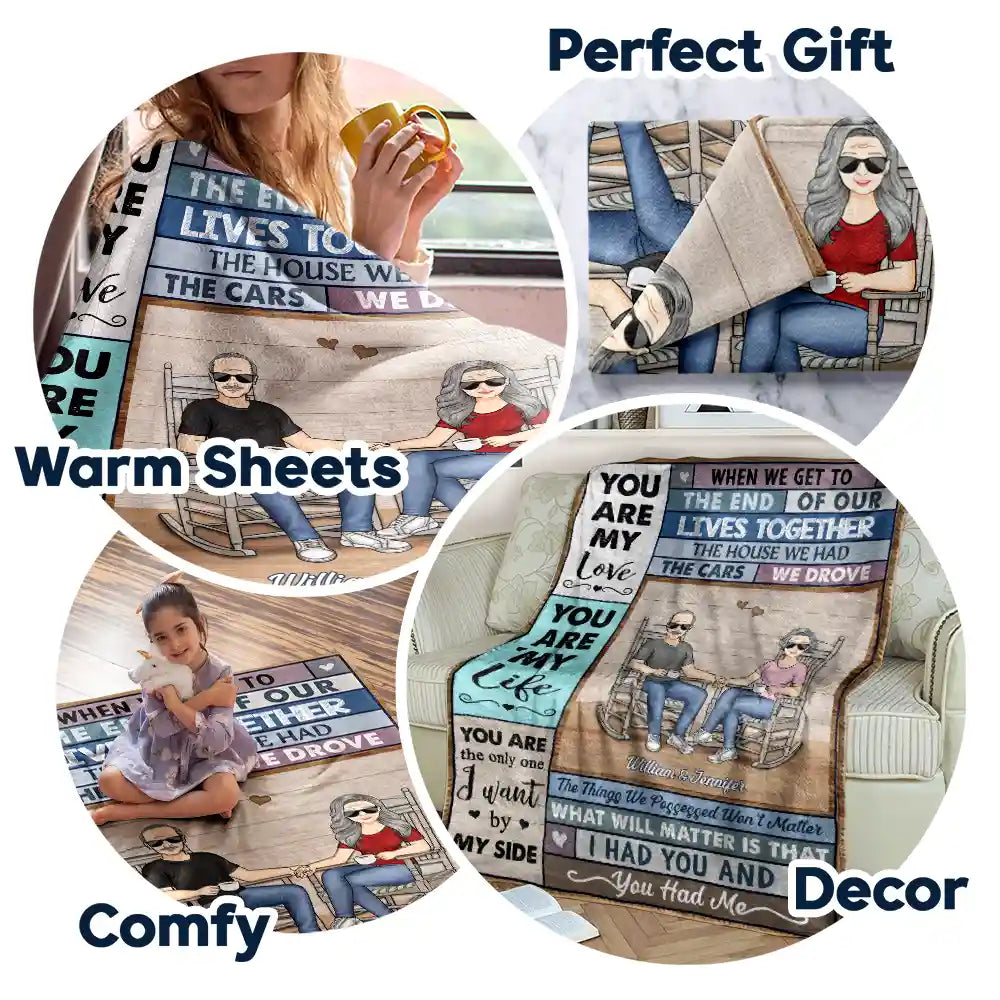 Gift For Couples, Gift For Husband, Gift For Wife, Gift For Boyfriend, Gift For Girlfriend - I Had You And You Had Me Old Couple - Personalized Fleece Blanket, Sherpa Blanket