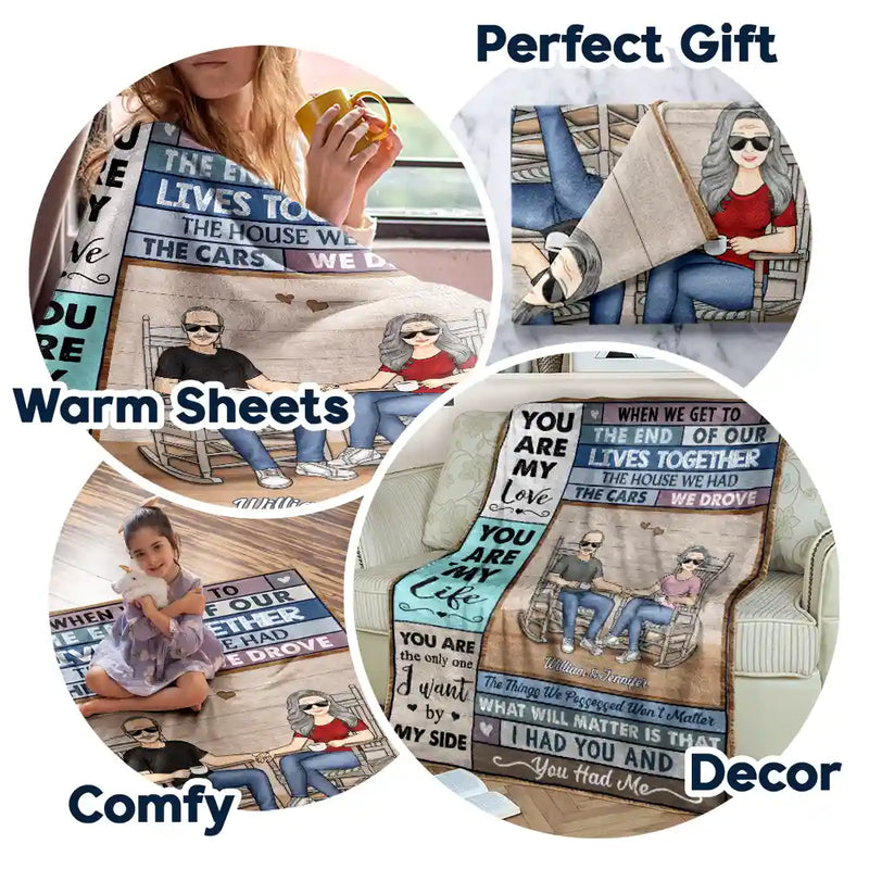 Gift For Couples, Gift For Husband, Gift For Wife, Gift For Boyfriend, Gift For Girlfriend - I Had You And You Had Me Old Couple - Personalized Fleece Blanket, Sherpa Blanket