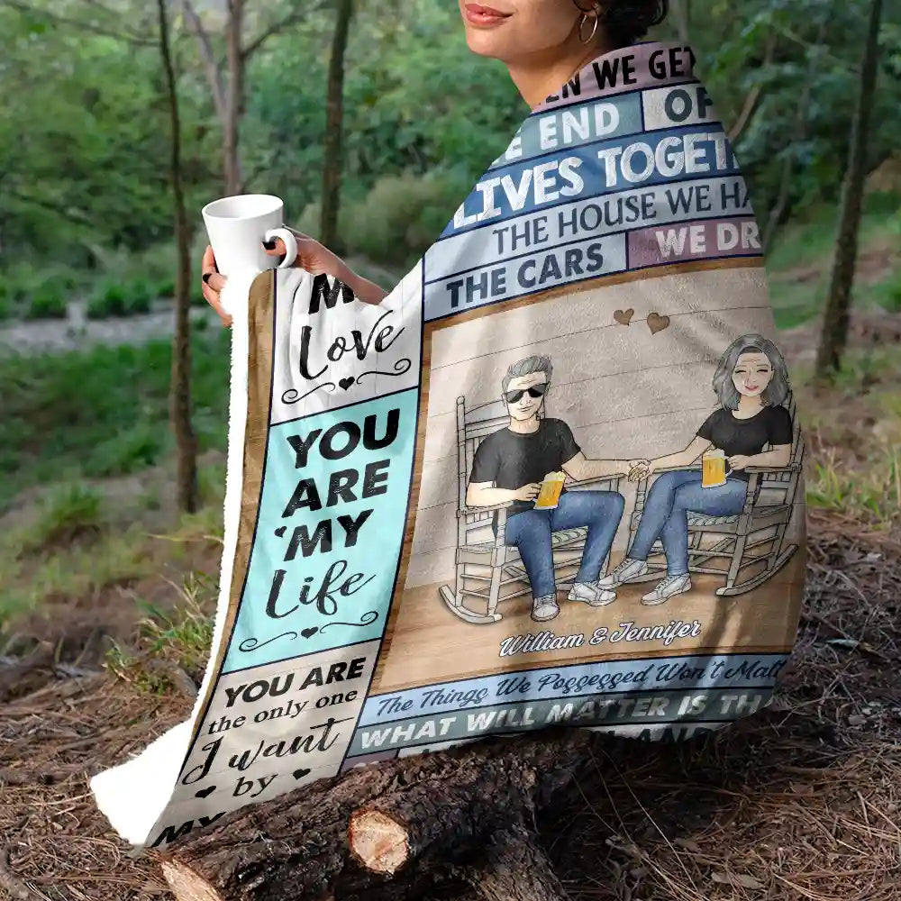 Gift For Couples, Gift For Husband, Gift For Wife, Gift For Boyfriend, Gift For Girlfriend - I Had You And You Had Me Old Couple - Personalized Fleece Blanket, Sherpa Blanket
