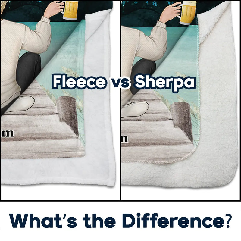 Gift For Couples, Gift For Husband, Gift For Wife, Gift For Boyfriend, Gift For Girlfriend - The Day I Met You Couple Calendar - Personalized Fleece Blanket, Sherpa Blanket