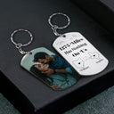 Gift For Couples, Long Distance, Gift For Boyfriend, Gift For Girlfriend - Custom Photo Miles Has Nothing On Us - Personalized Aluminum Keychain