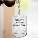 Gift For Couples, Long Distance, Gift For Boyfriend, Gift For Girlfriend - Custom Photo Miles Has Nothing On Us - Personalized Aluminum Keychain