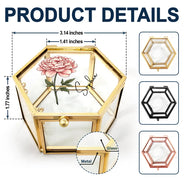 Gift For Yourself, Gift For Women - Birth Month Flowers Bloom Where You're Planted - Personalized Glass Jewelry Box