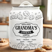 Gift For Mother, Gift For Grandma, Gift For Aunt - Freshly Baked Grandma's Mom's Cookies - Personalized Cookie Jar
